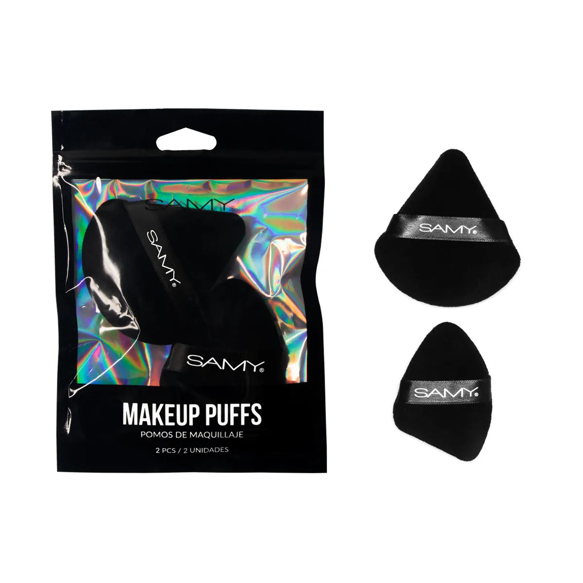 BORLA DE MAQUILLAJE TRIANGULARES X 2 UND SAMY