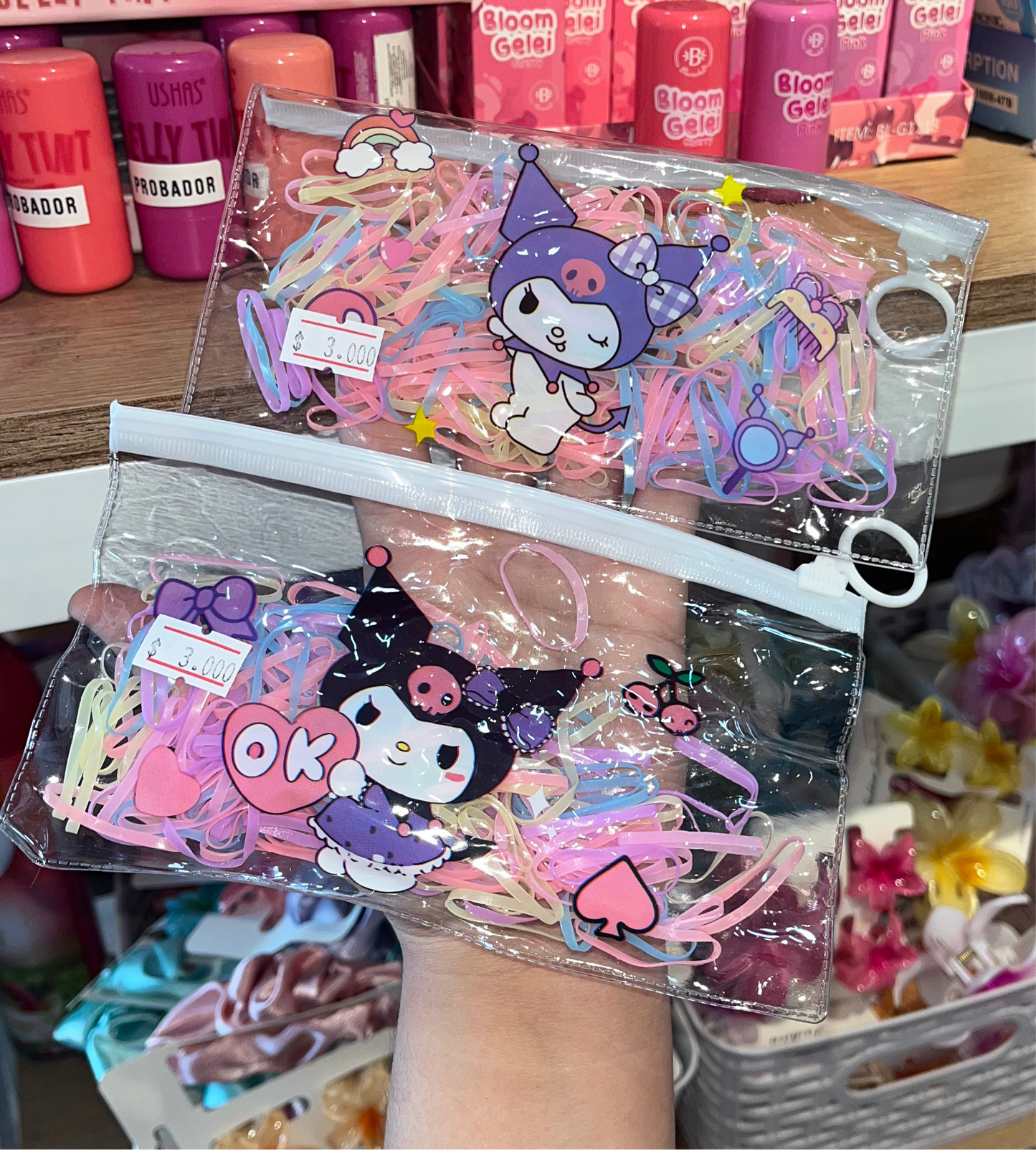 PAQUETE DE LIGAS DE COLORES EMPAQUETE DE KUROMI