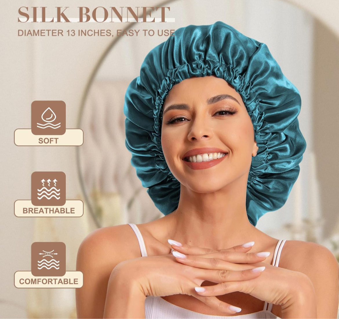 GORRO DE SATIN DOBLE FAZ PARA EL CABELLO