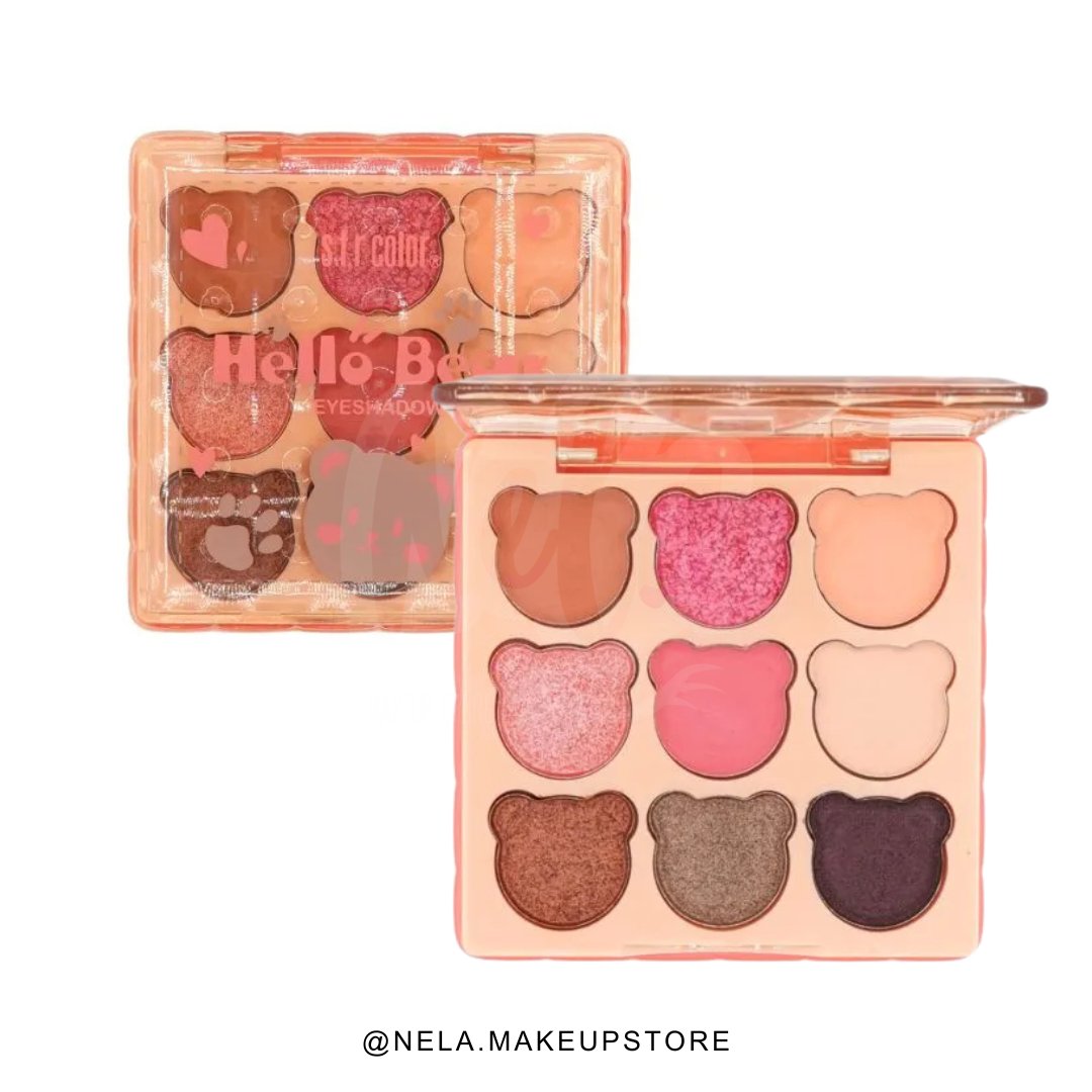 PALETA DE SOMBRAS BEAR X 9 TONOS NUDE SFR COLOR