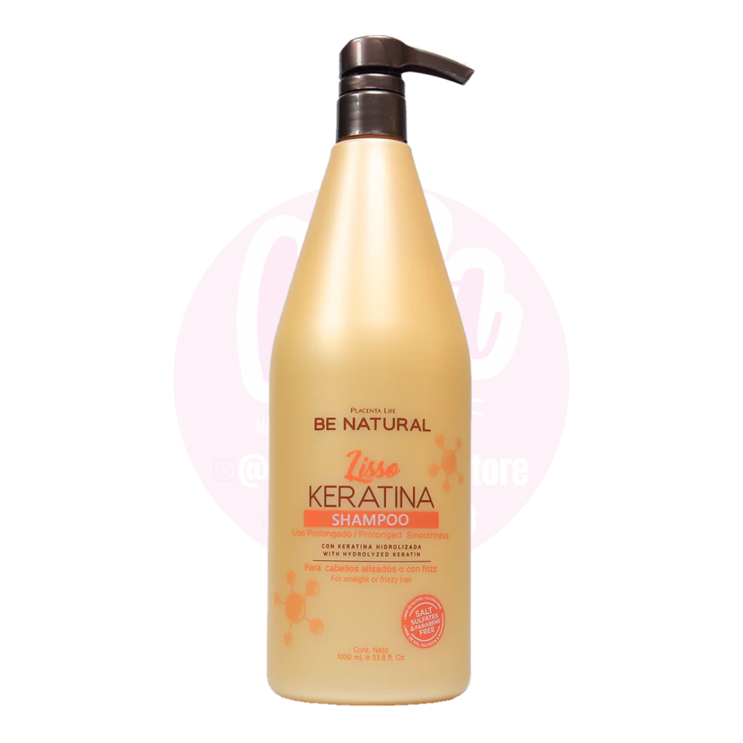 SHAMPOO BE NATURAL LISO KERATINA 1000ML