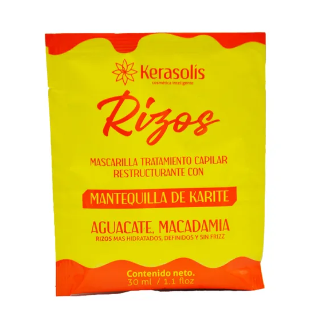 TRATAMIENTO CAPILAR EN SOBRE RIZOS DE KERASOLIS X 3OML