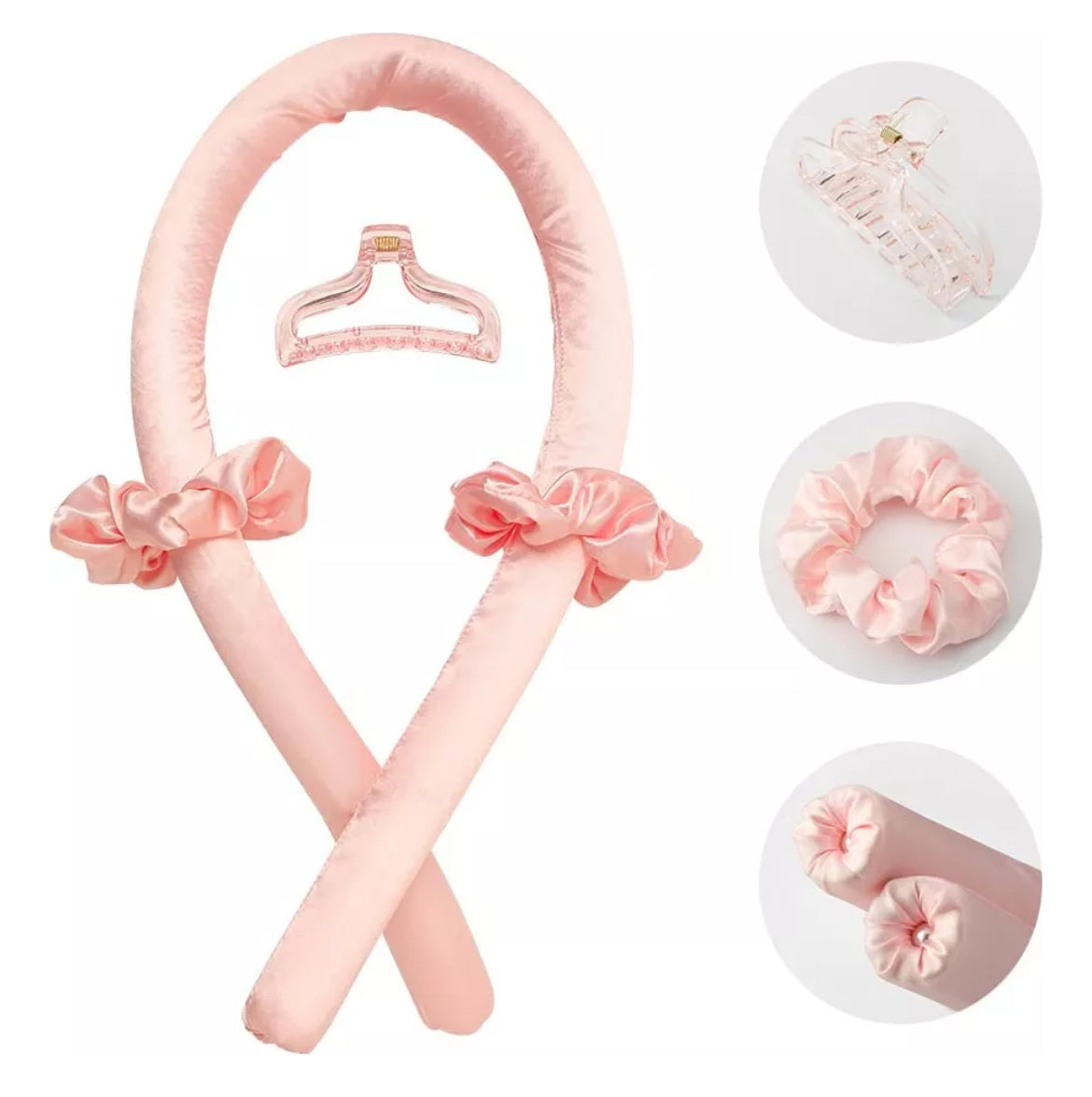 TUBO PARA ONDAS SIN CALOR (2 SCRUNCHIES MÁS PINZA)