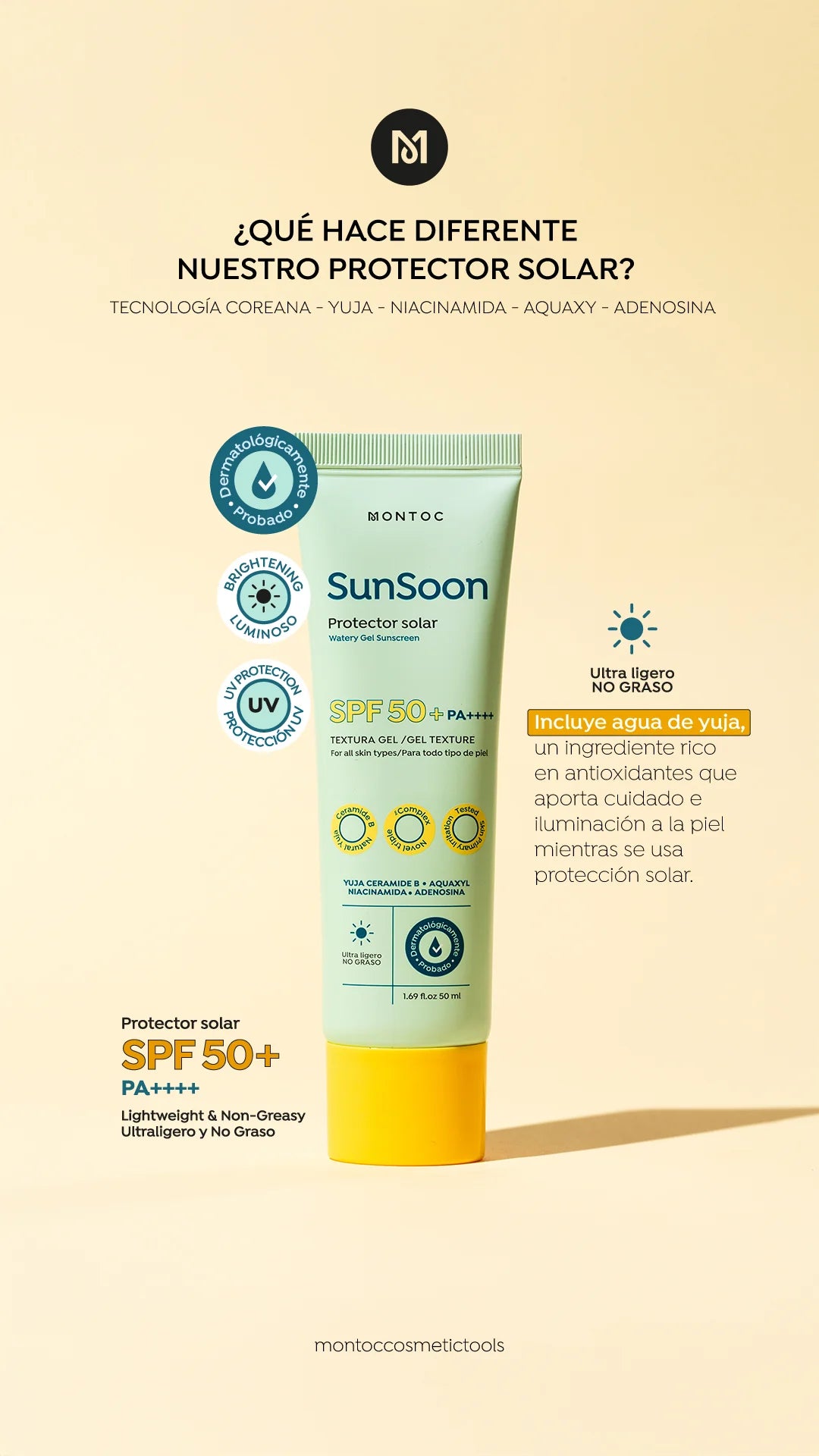 PROTECTOR SOLAR SUN SOON MONTOC SPF 50+ ULTRALIGERO