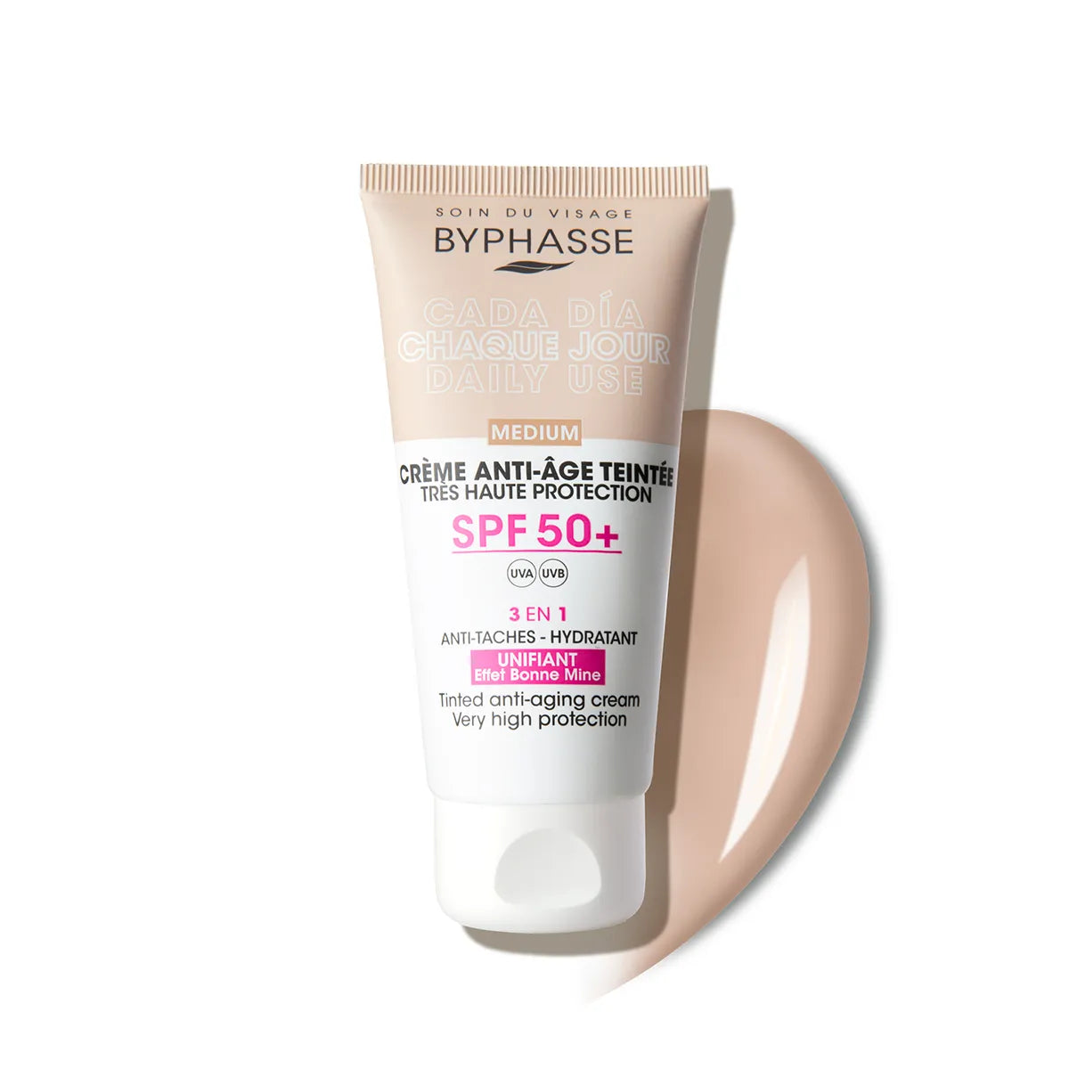 PROTECTOR SOLAR CON COLOR SPF 50+ BYPHASSE