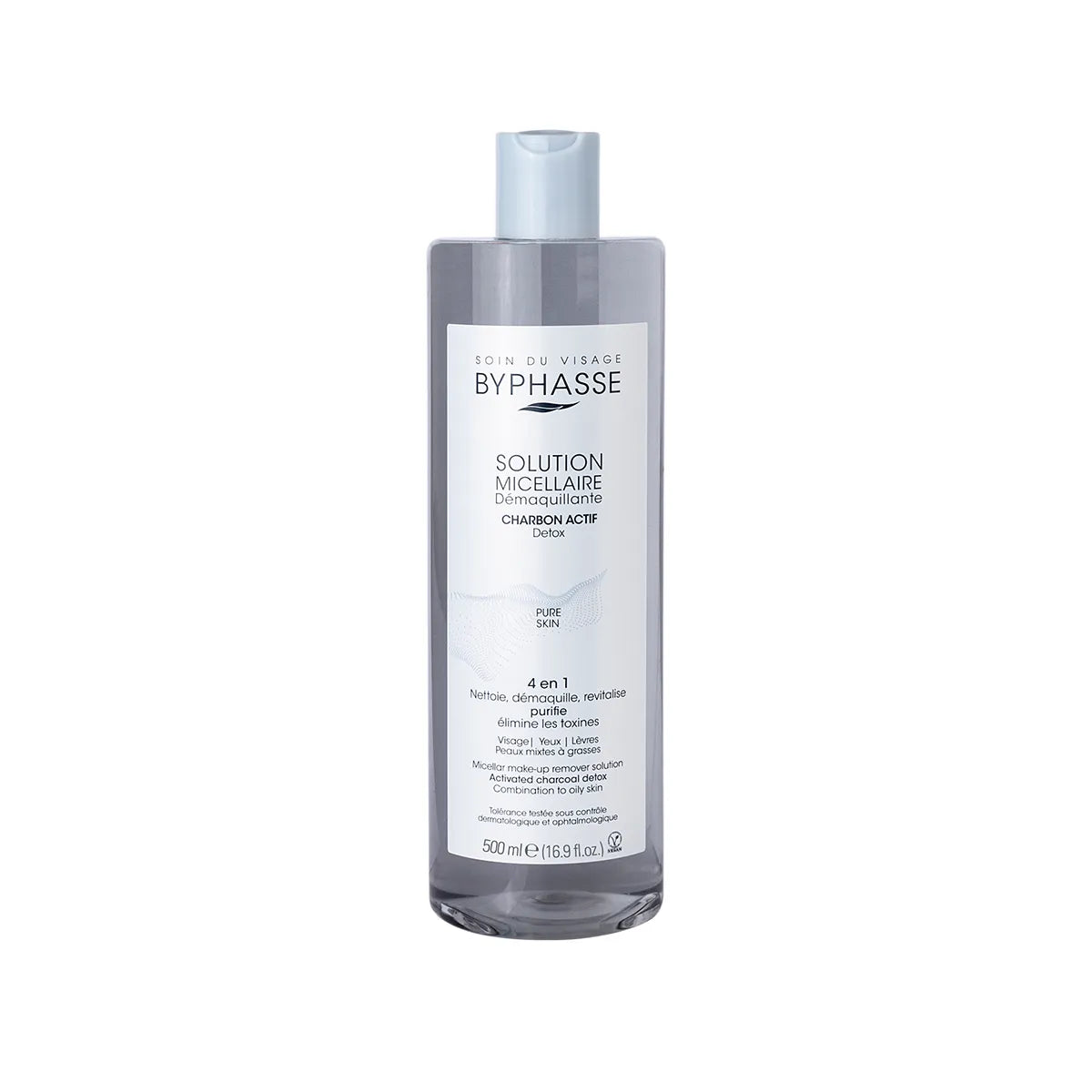 SOLUCIÓN MICELAR DESMAQUILLANTE CON CARBÓN ACTIVADO BYPHASSE