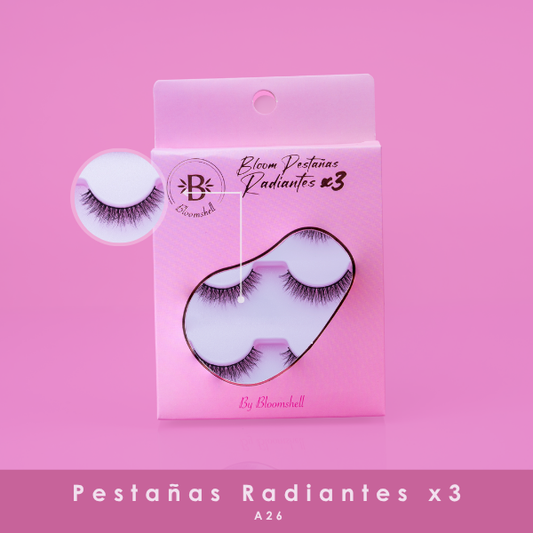 PESTAÑAS DE BLOOMSHELL RADIANTES X 3