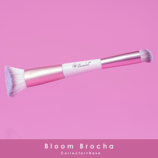 BROCHA DOBLE DE BLOOMSHELL DE BASE Y CORRECTOR