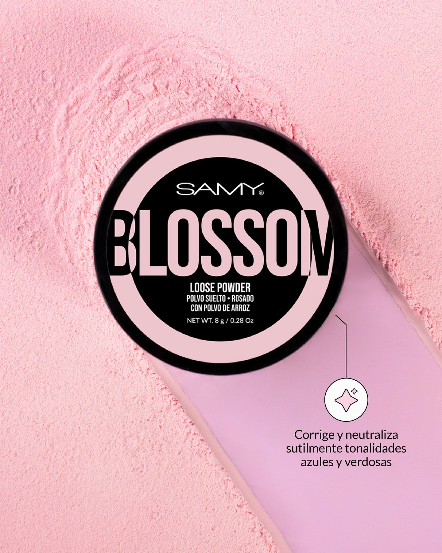 POLVO SUELTO ROSADO SAMY 8 g