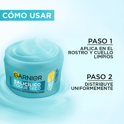 CREMA HIDRATANTE ANTI IMPERFECCIONES TOQUE SECO ACIDO SALICILICO GARNIER