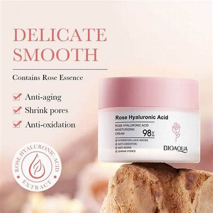CREMA HIDRATANTE ROSAS CON ACIDO HIALURONICO BIOAQUA