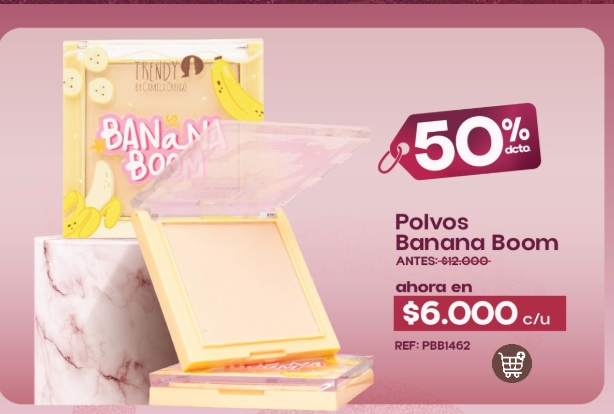 POLVO COMPACTO BANANA BOOM DE TRENDY