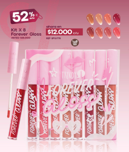 KIT X 8 FOREVER GLOSS
