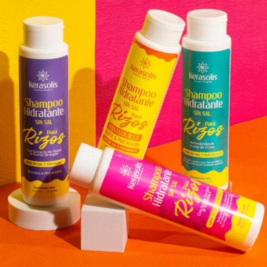 SHAMPOO HIDRATANTE DE RIZOS SIN SAL DE KERASOLI