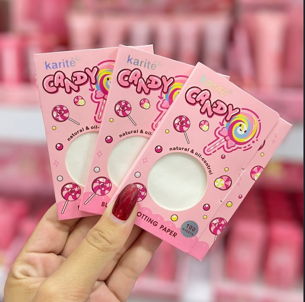 PAPEL ABSORBENTE QUITA GRASA KARITE CANDY