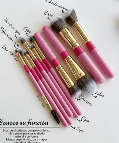 KIT DE BROCHAS FLUFFY X10 MONTOC