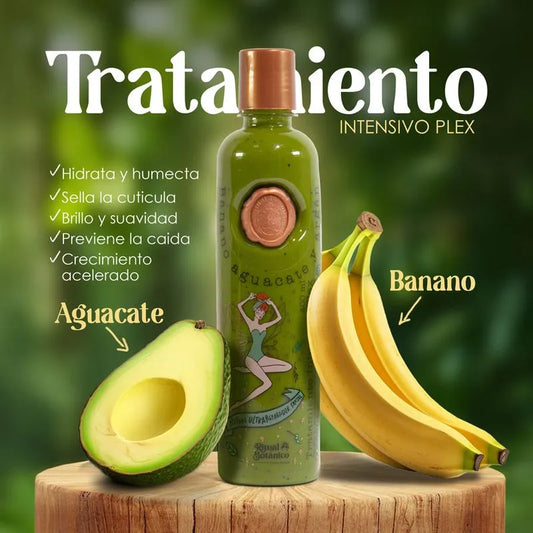 TRATAMIENTO INTENSIVO PLEX CON BANANO, AGUACATE Y ARGAN RITUAL BOTANICO