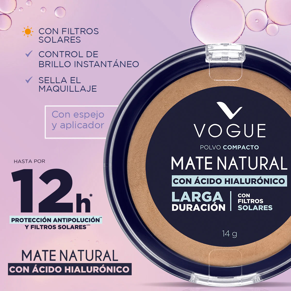 POLVO COMPACTO DE VOGUE MATE NATURAL