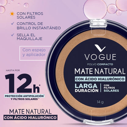POLVO COMPACTO DE VOGUE MATE NATURAL