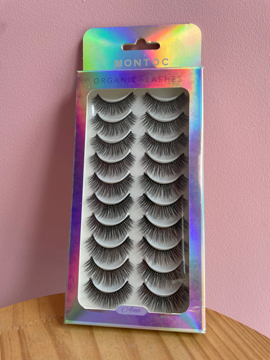 PESTAÑAS ORGANIC LASH MONTOC X10 PARES