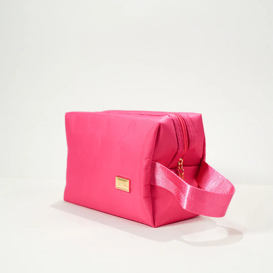 COSMETIQUERA NYLON ROSADA MONTOC
