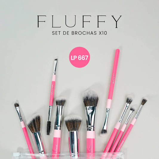 KIT DE BROCHAS FLUFFY X10 MONTOC