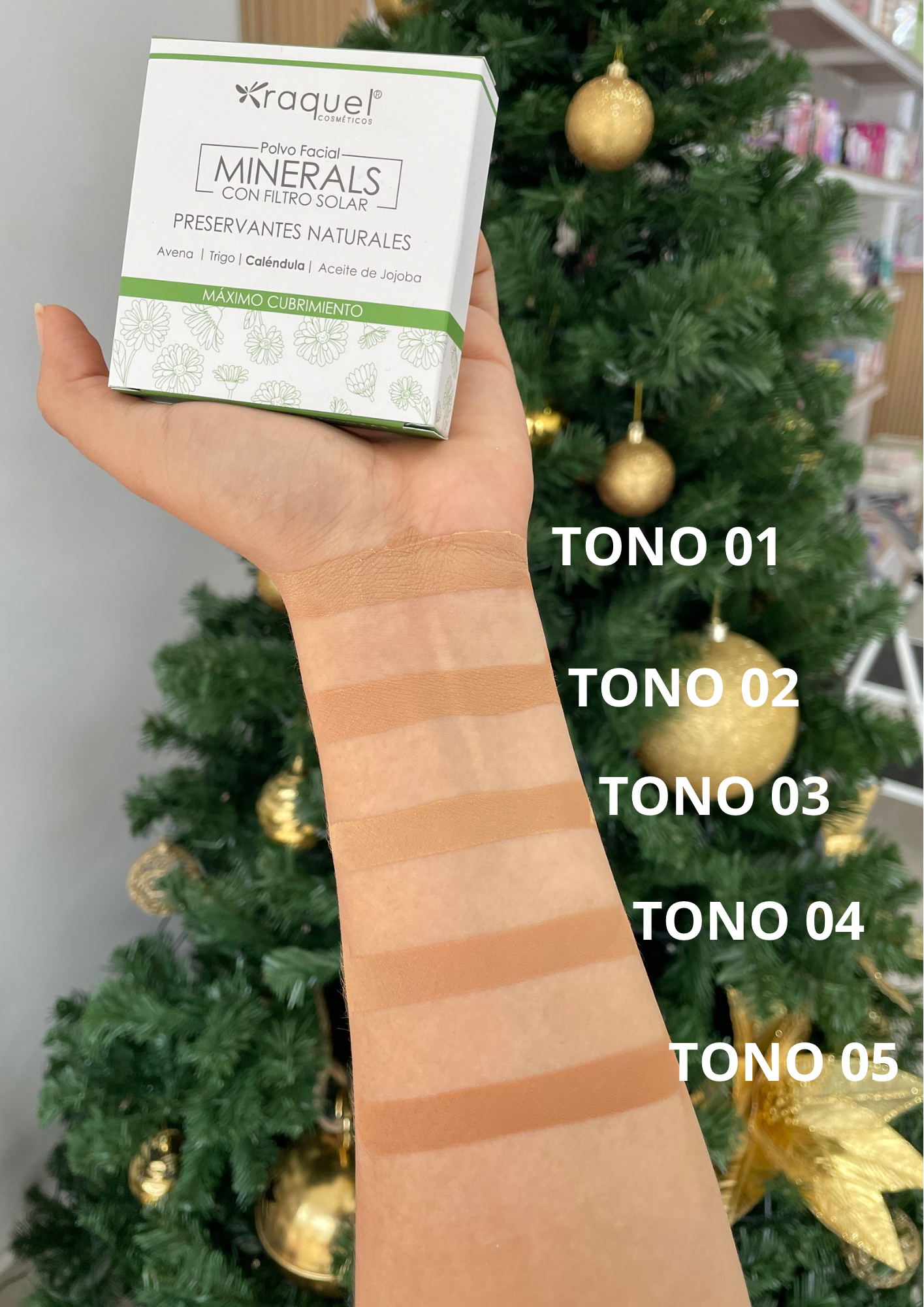 POLVO COMPACTO MINERAL CON CALÉNDULA RAQUEL