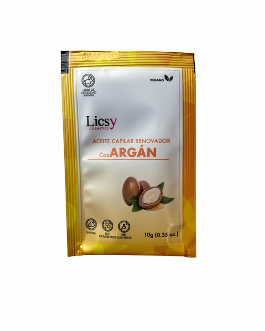 SOBRE DE ACEITE CAPILAR ARGAN LICSY
