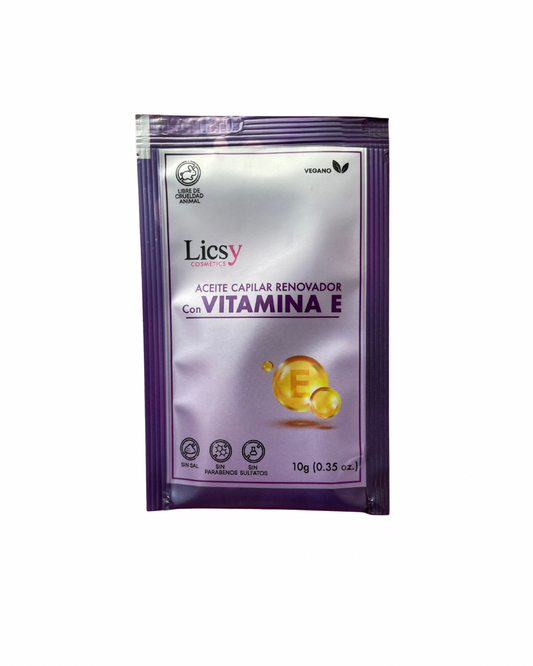 SOBRE DE ACEITE CAPILAR VITAMINA E LICSY