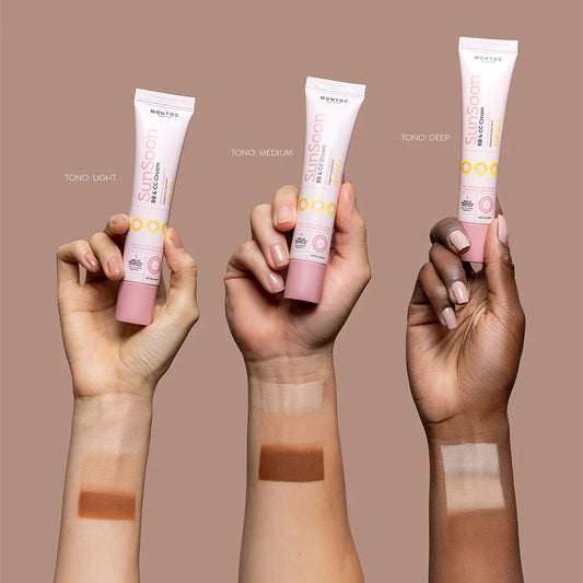 SUNSOON – BB & CC CREAM SPF 50+ CON PIGMENTO ADAPTATIVO MONTOC