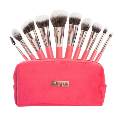 KIT DE BROCHAS x10 ROSAS TERCIOPELO TRENDY