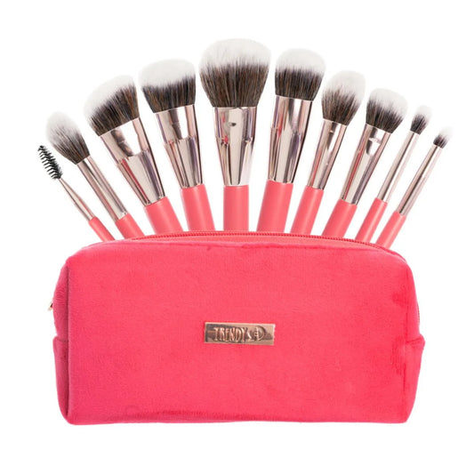 KIT DE BROCHAS x10 ROSAS TERCIOPELO TRENDY