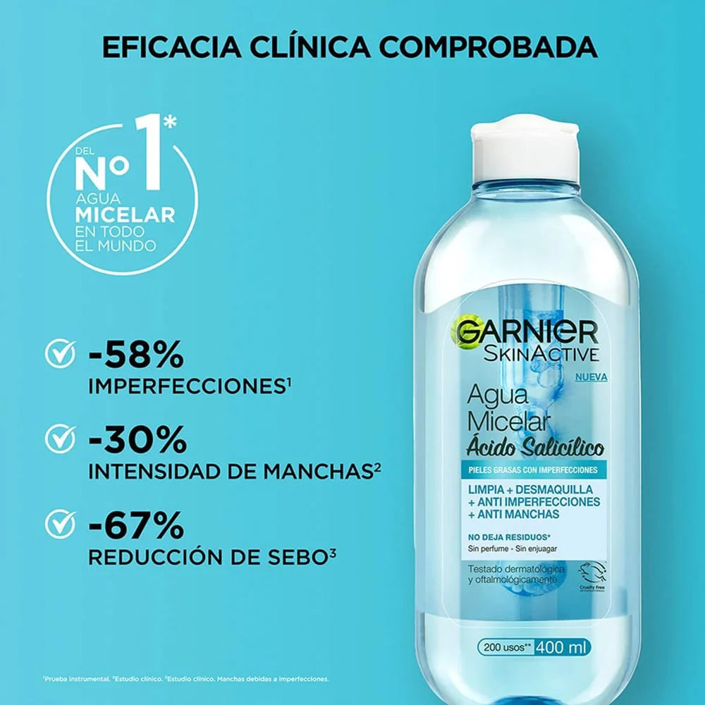 AGUA MICELAR ANTI IMPERFECCIONES GARNIER