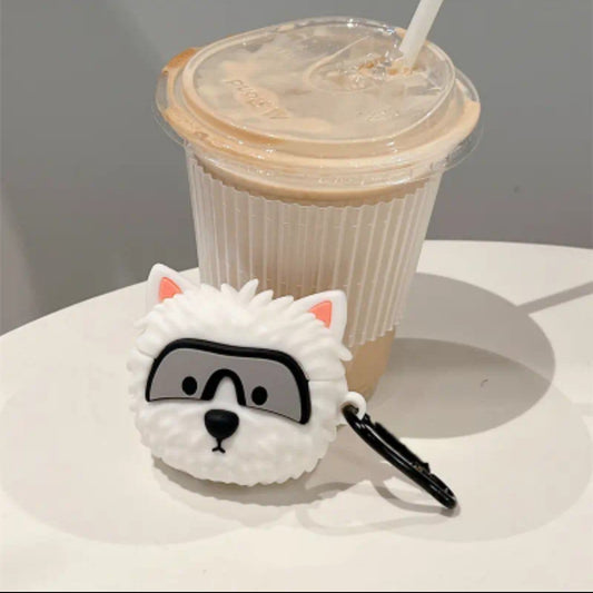 FUNDA AIRPOD DOG BLANCO